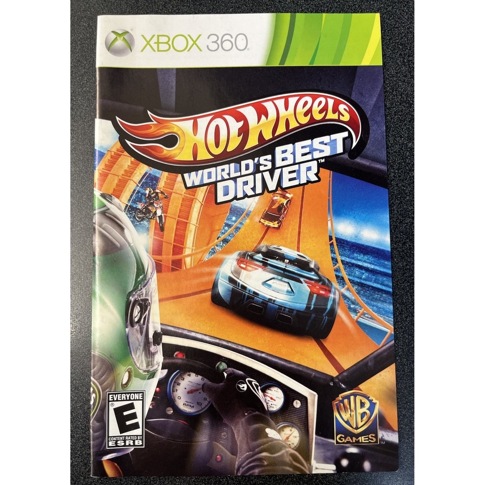 Hot Wheels World's Best Driver Microsoft Xbox 360 Instruction Manual Only